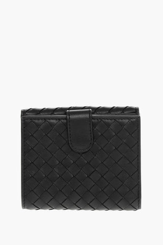 Woven Leather Bifold Wallet