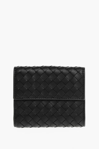 Woven Leather Bifold Wallet