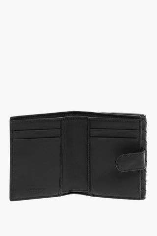 Woven Leather Bifold Wallet