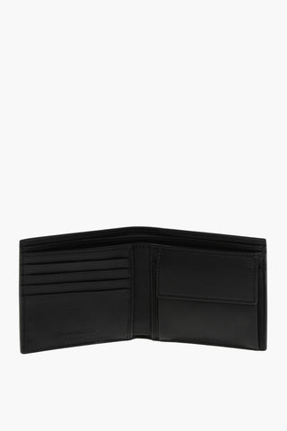 Leather Bifold Wallet with Printed Logo