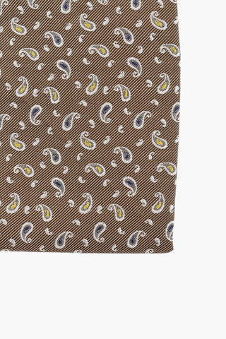 CC COLLECTION Paisley Patterned Silk Pocket Square