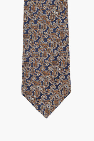 Paisley Motif Silk Traditional Tie 