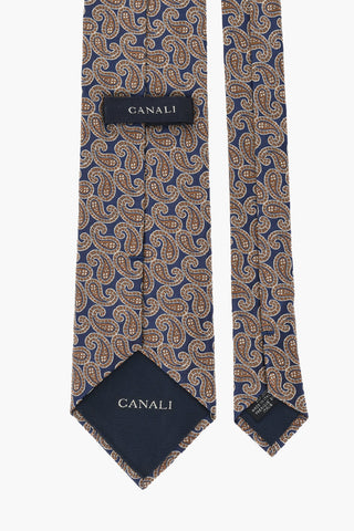 Paisley Motif Silk Traditional Tie 