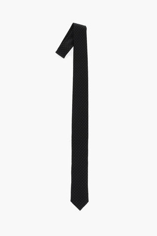 polka dots silk tie