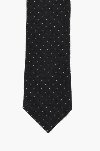 polka dots silk tie
