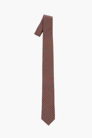 Geometric Patterned Silk Tie