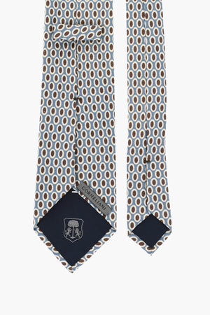 Silk Tie With Geometric Pattern