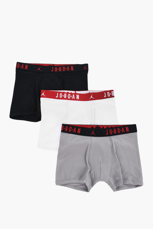 AIR JORDAN Set 3 Paia di Boxer in Cotone Stretch con Banda Elastica Logata