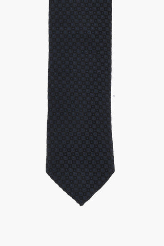Embroidered Silk Skinny Tie 