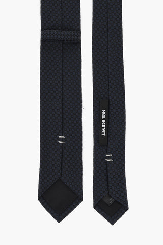 Embroidered Silk Skinny Tie 
