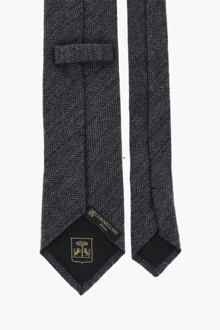 Cravatta Plain Herringbone Bicolore 