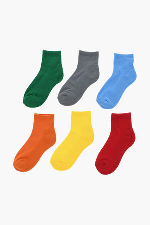 AIR JORDAN Set 6 Paia di Calzini in Tessuto Stretch con Logo Ricamato