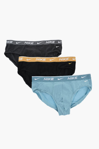 Set 3 Paia di Slip in Cotone Stretch con Banda Elastica Logata