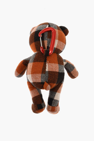 Portachiavi Teddy Bear in Lana a Quadri