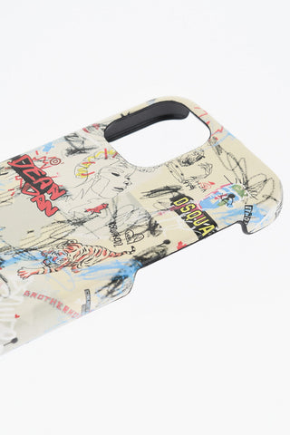 Multicolor Iphone 12/12 PRO Case with Street Art Print