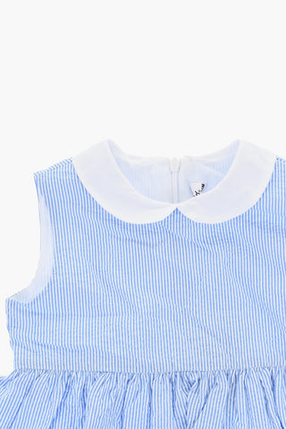 Vestito Chemisier a Tinta Unita con Zip Sul Retro