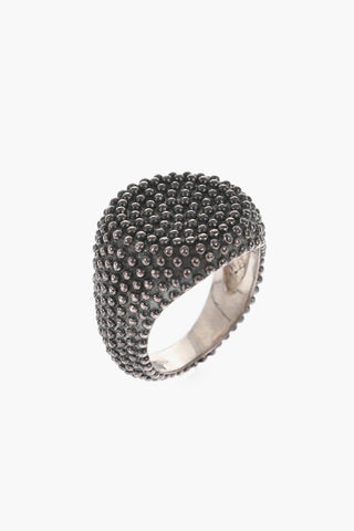 Dotted Silver CHEVALIER Ring