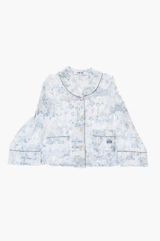 Blusa In Satin con Tasche A Toppa