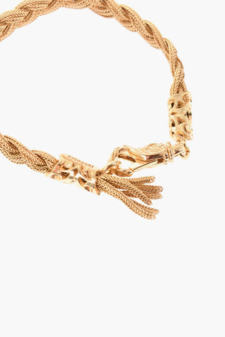 Bracciale in Argento Effetto Dorato con Dettaglio Frange