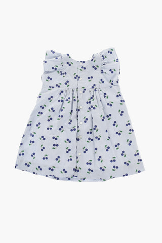 Striped Dress with All-Over Cherries Print