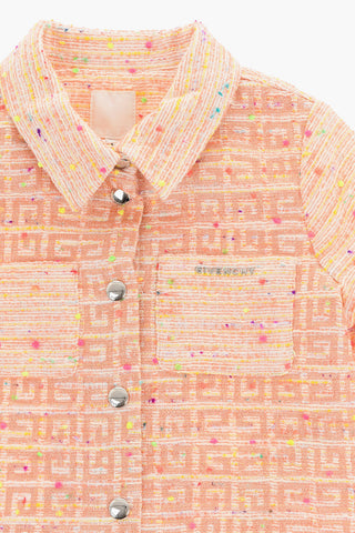Logo-Print Cotton-Blend Overshirt with Frayed Hem