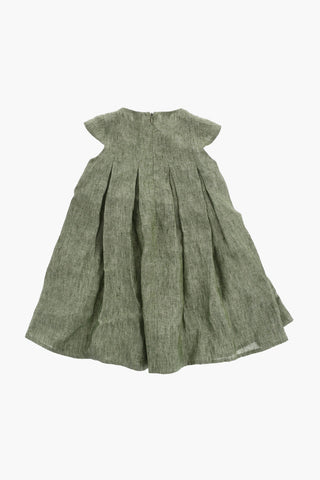 Pleated Linen Dress