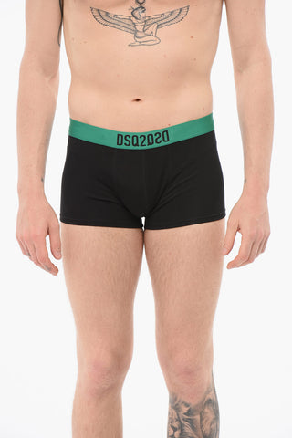 Cotton DSQ2 Boxer With Logoed Waistband