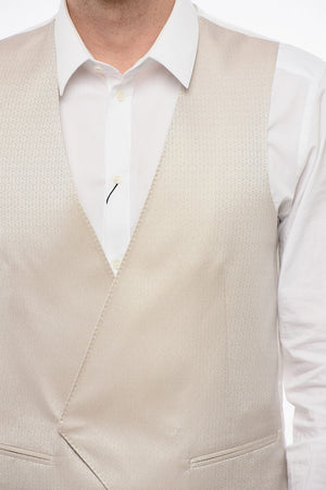 Embroidered Silk Double-Breasted Waistcoat with Besom Pockets