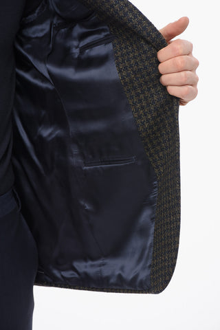 CC COLLECTION Blazer Monopetto In Misto Lana Con Motivo Pied-De-Poule