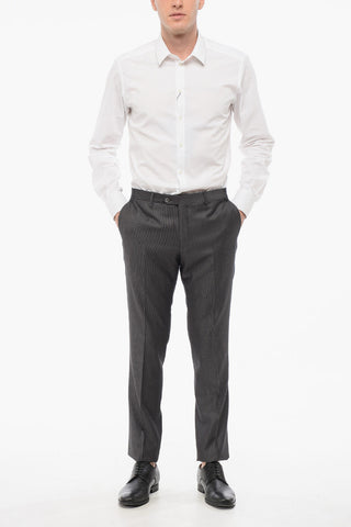 Striped Fresco Wool Trousers