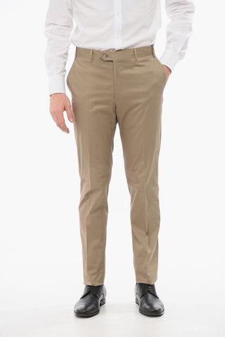 Cotton Pants with Double Buttons Clousure