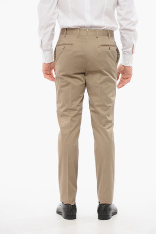 Cotton Pants with Double Buttons Clousure