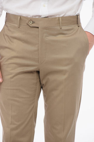 Cotton Pants with Double Buttons Clousure