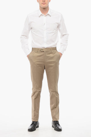 Cotton Pants with Double Buttons Clousure