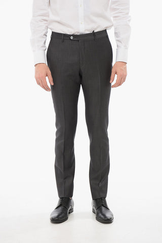 Cool Wool Pants with Striped Motif