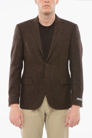 Blazer Monopetto In Lana Con Tasche Ad Aletta