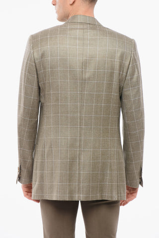 Checkered Wool Blend LEADER Single Breasted Blazer