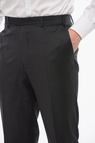 Virgin Wool Pants with Hidden Clousure