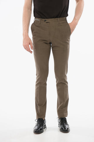 Twill Cotton Blend Chinos Pants