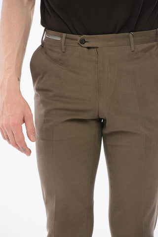 Twill Cotton Blend Chinos Pants
