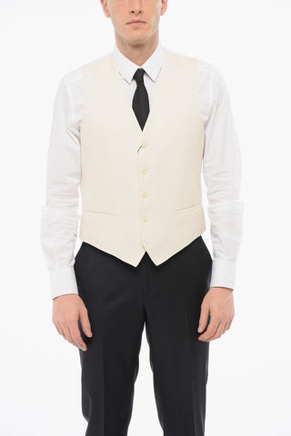 CC COLLECTION Gilet In Misto Seta A Nido D'ape 