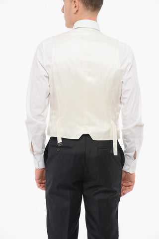 CC COLLECTION Gilet In Misto Seta A Nido D'ape 