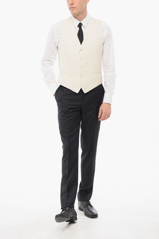 CC COLLECTION Gilet In Misto Seta A Nido D'ape 