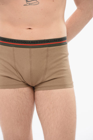 Boxer In Cotone A Costine Con Banda Logata