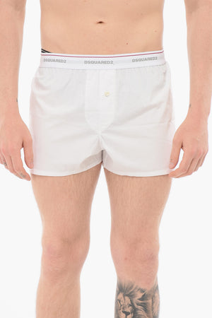 Poplin Cotton Boxers With Logo Band