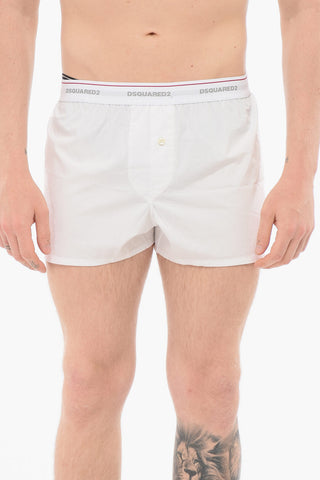 Boxer In Cotone Popeline Con Banda Logata