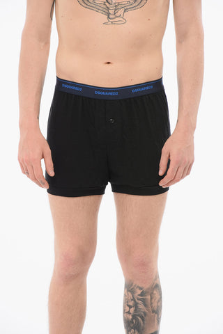 Boxer In Misto Cotone Con Banda Logata