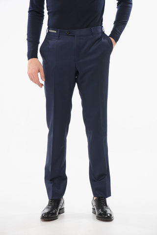 Virgin Wool Pleated Pants