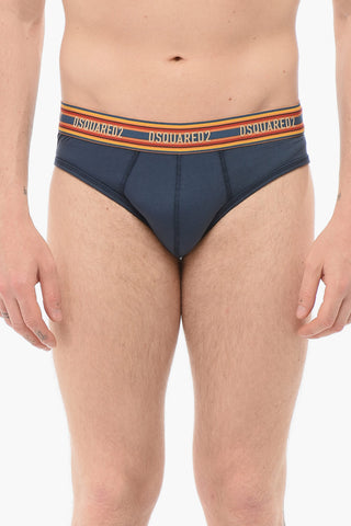 Cotton Slip With Striped Waistband