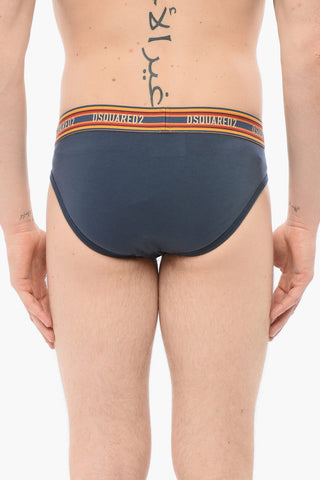 Cotton Slip With Striped Waistband